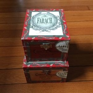 Vintage Wood Cigar Box Set of 2 Collectors Item